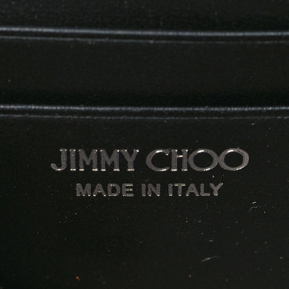 Jimmy Choo Calfskin Snakeskin Embossed Varenne Chain Clutch Dusk 6 of 9