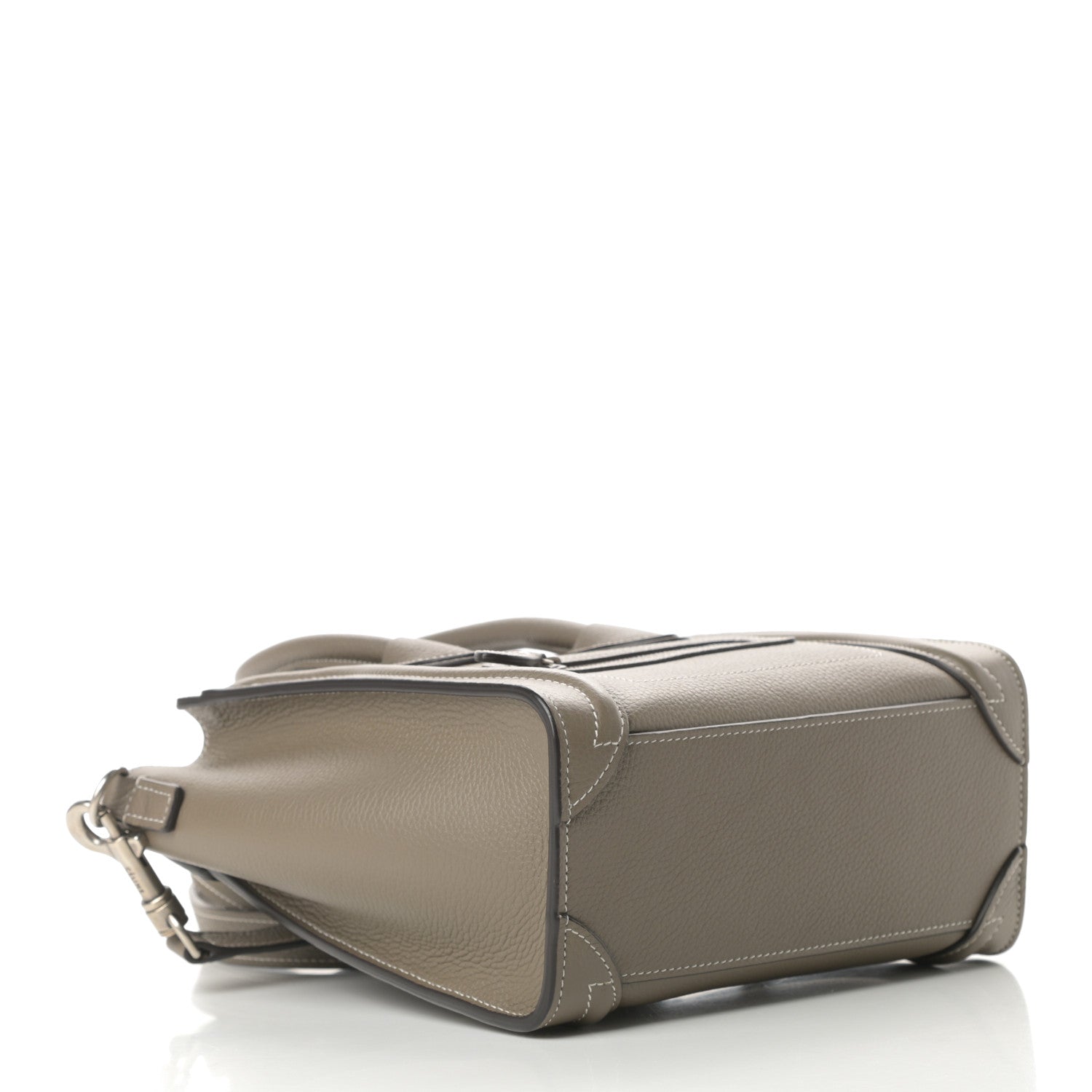 Celine Drummed Calfskin Nano Luggage Souris 4 of 12