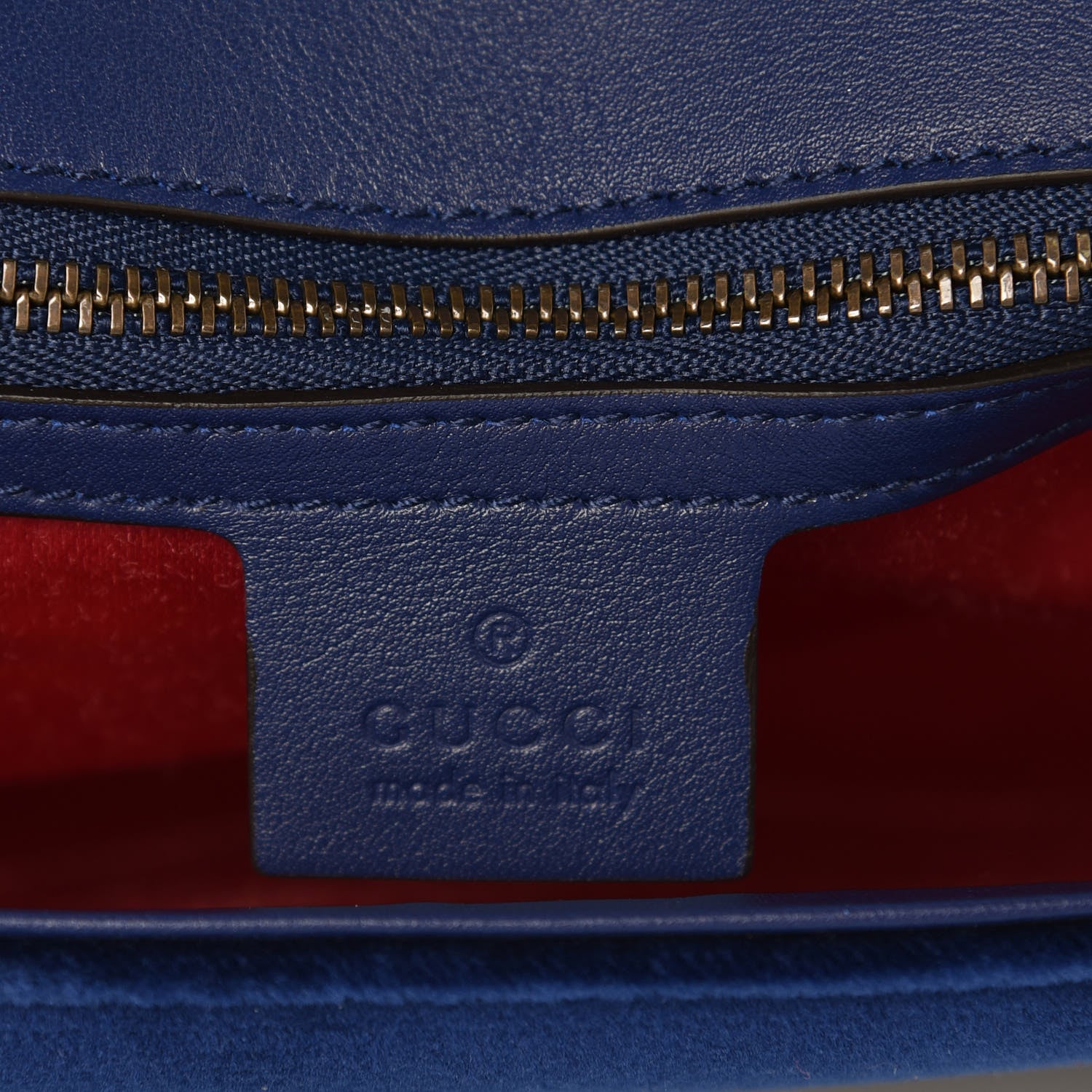 Gucci Velvet Matelasse Medium GG Marmont Shoulder Bag Cobalt Blue 6 of 8