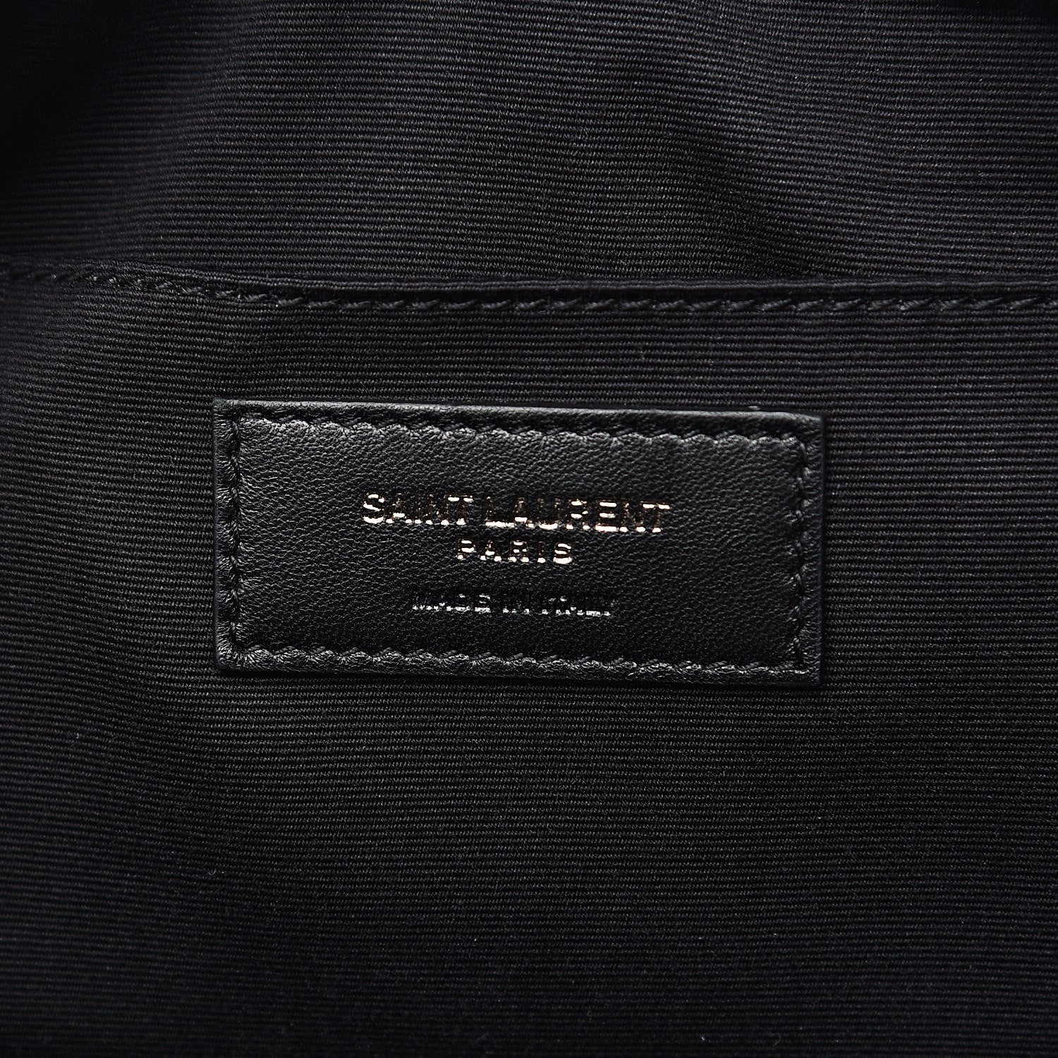 Saint Laurent Calfskin Crocodile Embossed Monogram Lou Camera Bag Black 6 of 11