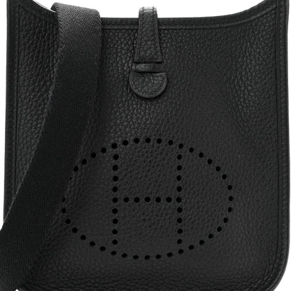 Hermes Taurillon Clemence Evelyne TPM Black 8 of 10