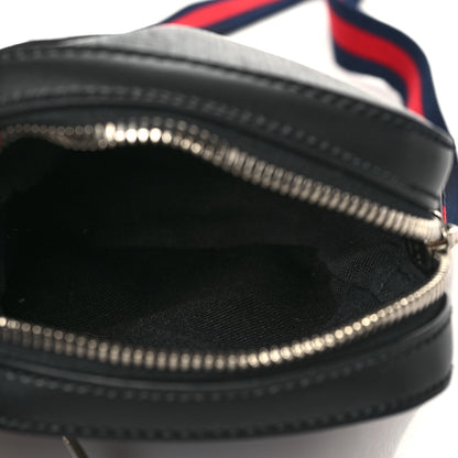 Gucci GG Supreme Monogram Appia Calfskin Web Messenger Bag Black 5 of 11