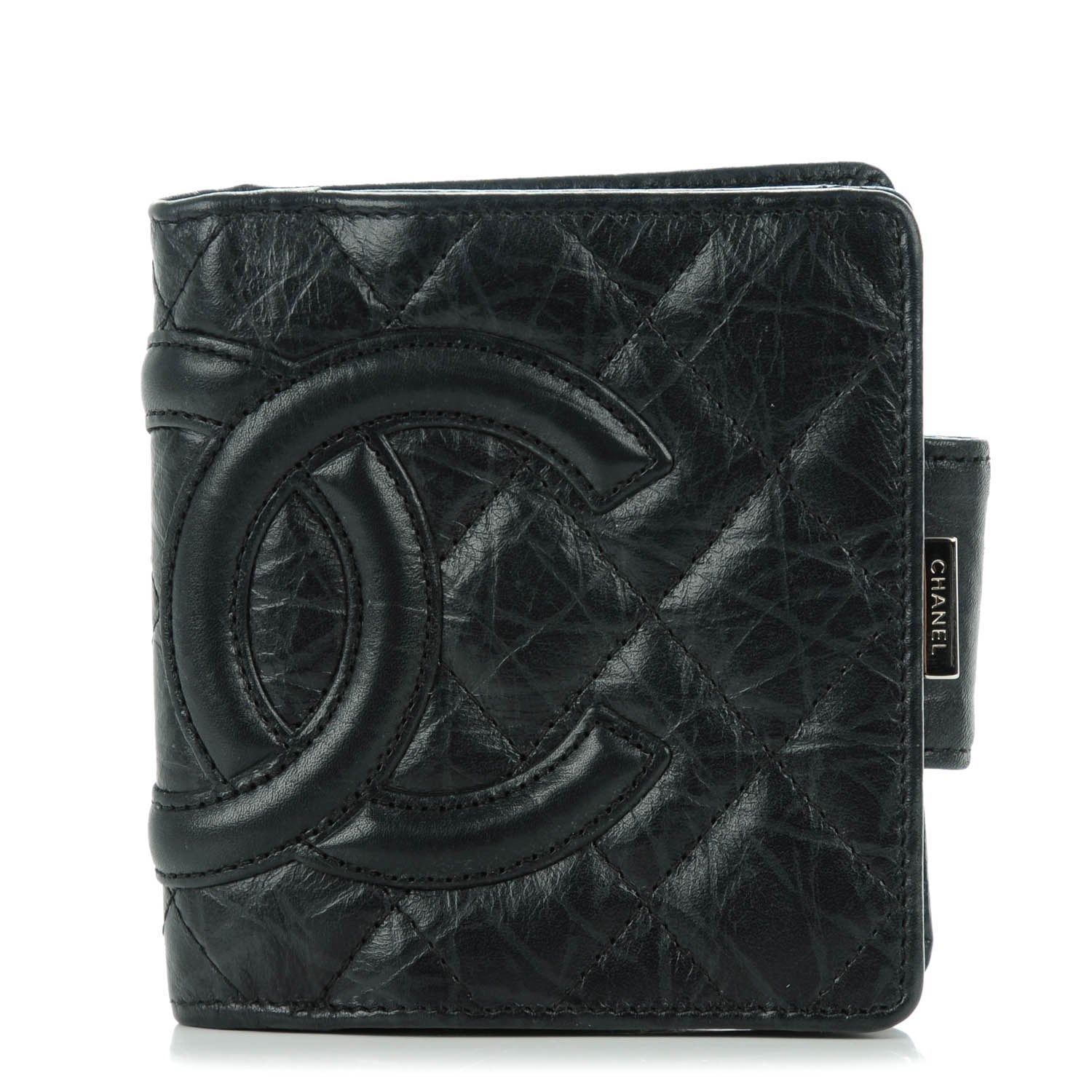 Chanel Calfskin Quilted Cambon Bi-Fold Wallet Black 1 of 8