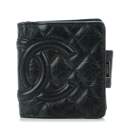 Chanel Calfskin Quilted Cambon Bi-Fold Wallet Black 1 of 8