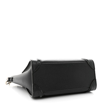 Celine Drummed Calfskin Nano Luggage Black 4 of 19
