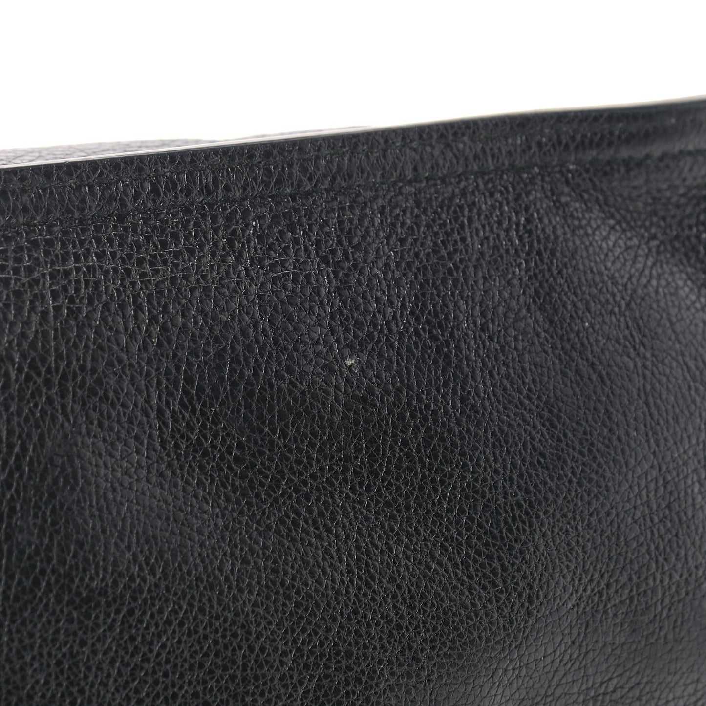 Glace Calfskin Etiquette Shopping Bag Black Astrale