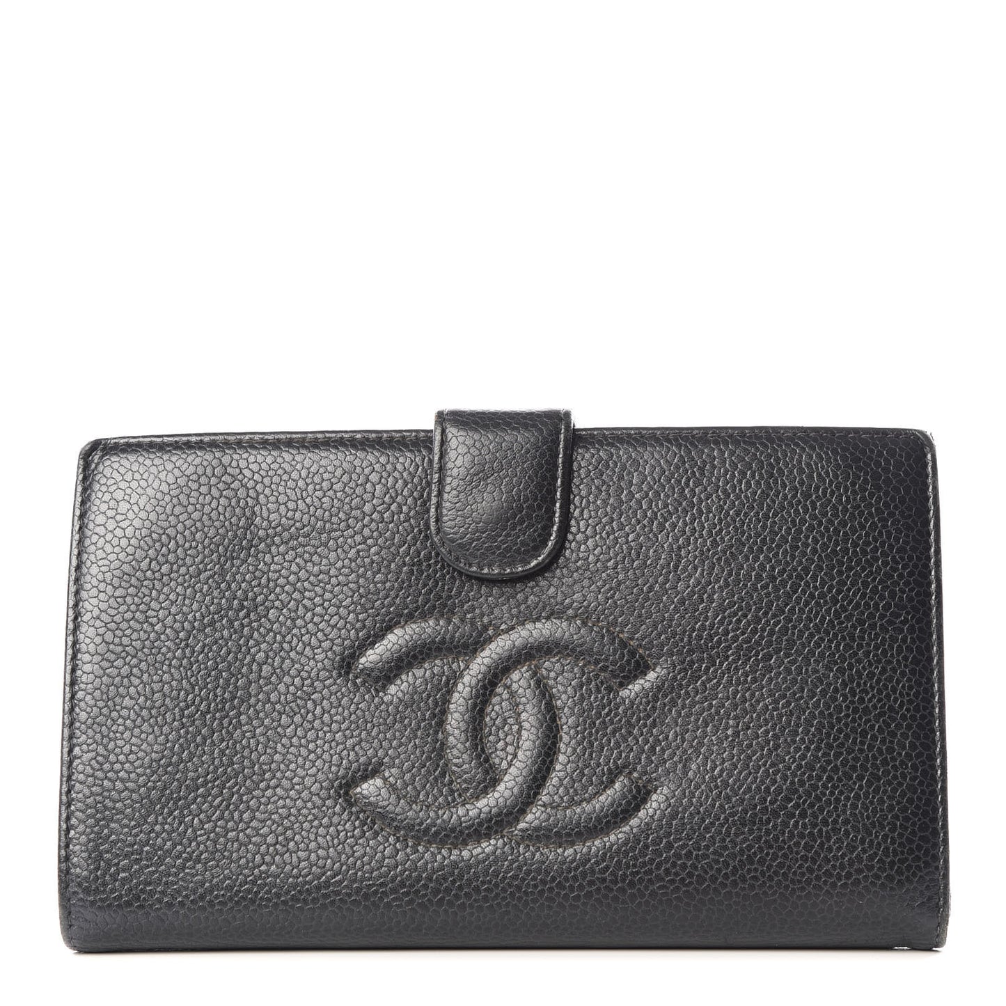 Caviar Timeless CC French Wallet Black