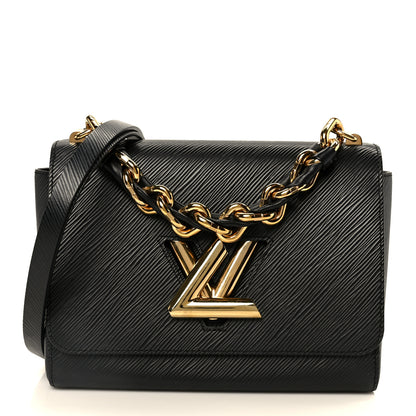 Louis Vuitton Epi Twist Braided Strap Shoulder Bag MM Black 1 of 10