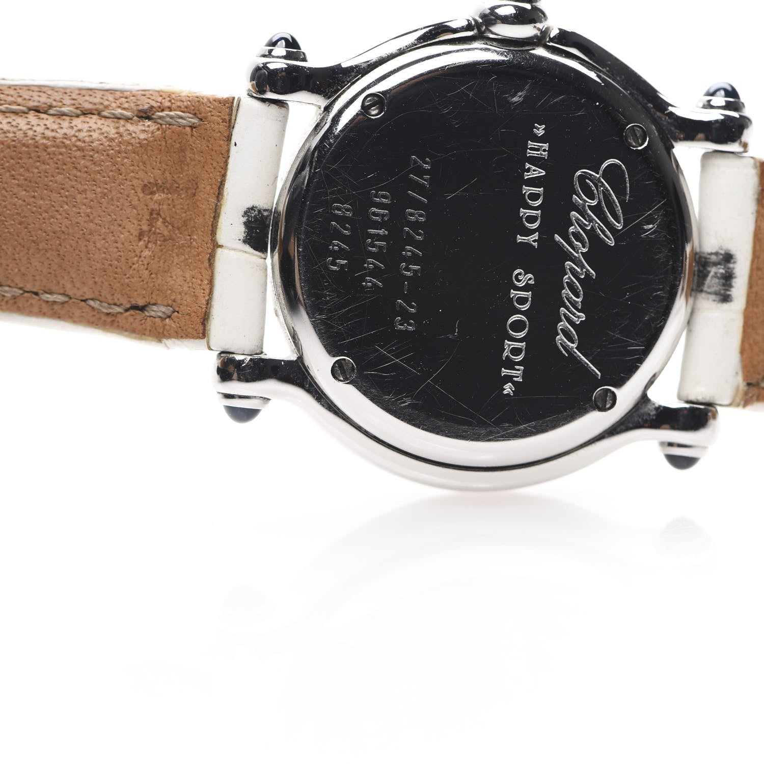 Chopard Stainless Steel Alligator Diamond Mother of Pearl 26mm Happy Sport Moon Star Quartz Watch 10 of 11