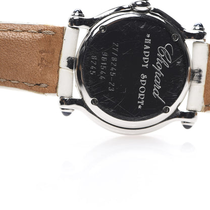 Chopard Stainless Steel Alligator Diamond Mother of Pearl 26mm Happy Sport Moon Star Quartz Watch 10 of 11