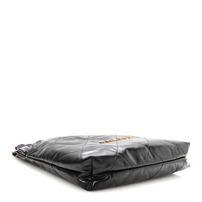 Chanel Shiny Calfskin Quilted Small Chanel 22 Black 5 of 11