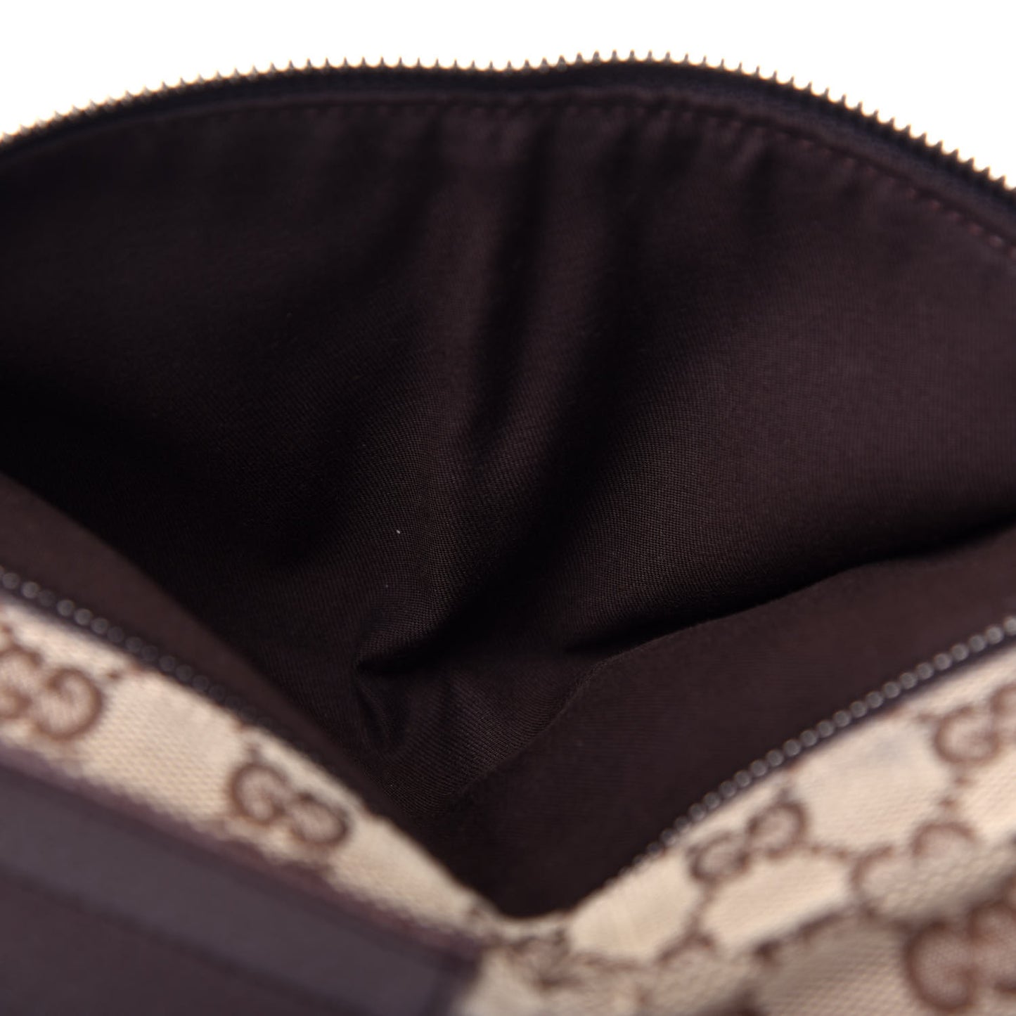 GG Monogram Double Pocket Belt Bag Dark Brown