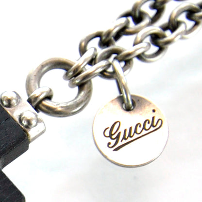 Gucci Mens Wooden Cross Necklace Silver 2 of 5
