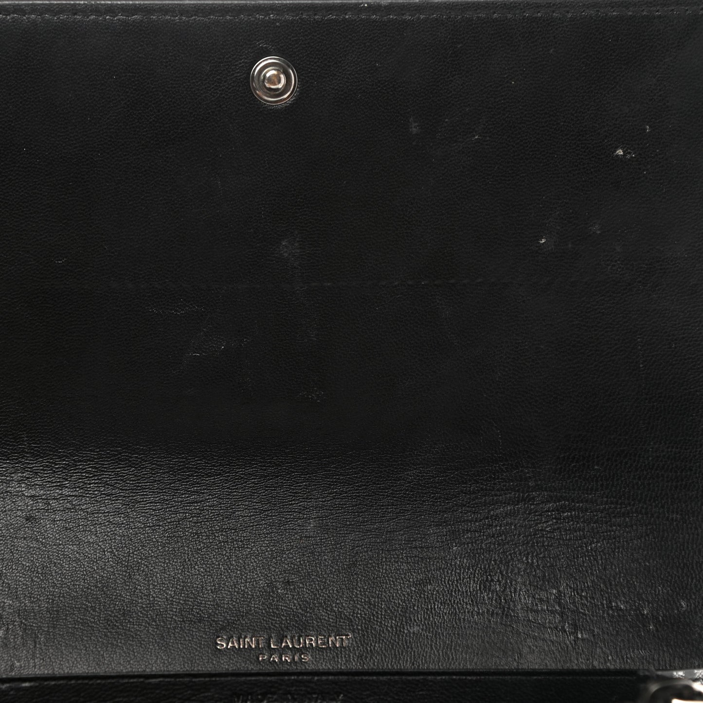 Patent Glitter Striped Classic Monogram Cassandre Wallet Black Silver