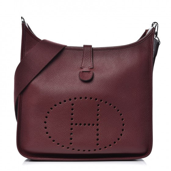 Hermes Taurillon Clemence Evelyne III GM Bordeaux 1 of 9