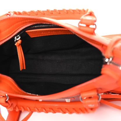 Balenciaga Grained Calfskin Classic Silver Hardware Mini City Orange 4 of 10