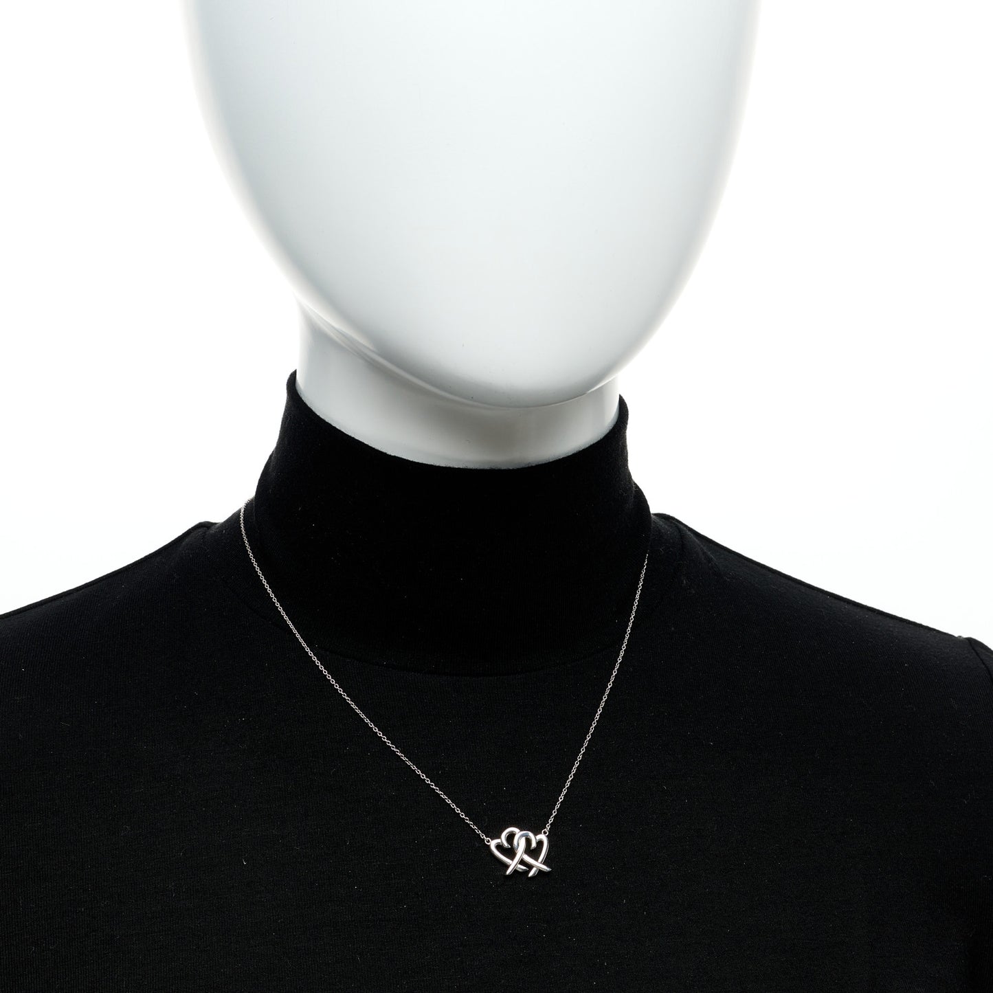 Sterling Silver Paloma Picasso Double Loving Heart Pendant Necklace