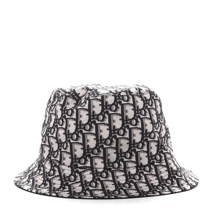 Christian Dior Polyester Cotton Oblique Teddy-D Brim Bucket Hat 58 Black 1 of 12