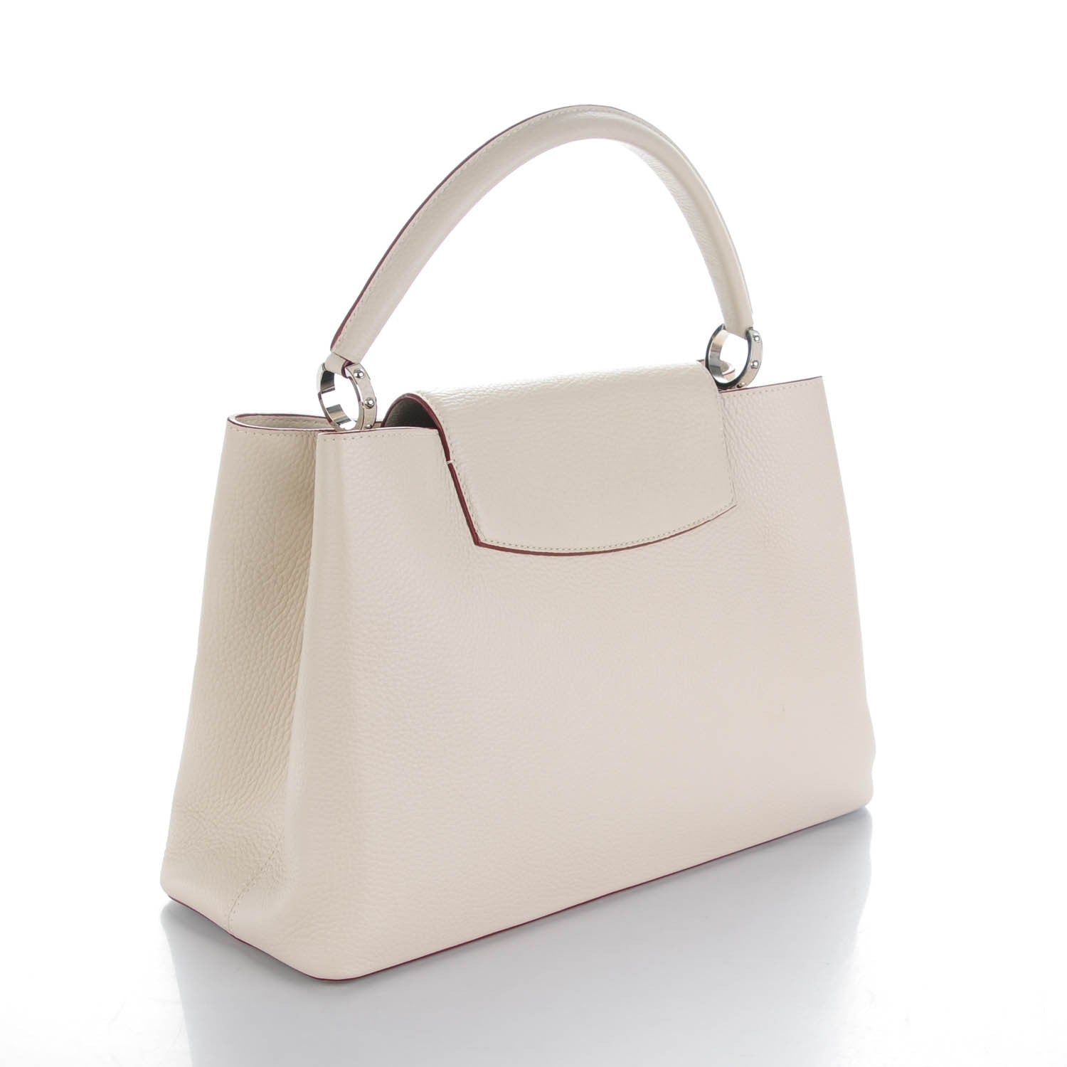 Louis Vuitton Taurillon Capucines GM Blanc Casse 3 of 7