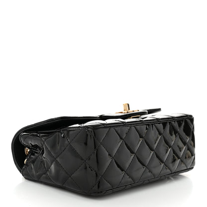 Chanel Patent Calfskin Quilted Mini Rectangular Flap Black 4 of 11