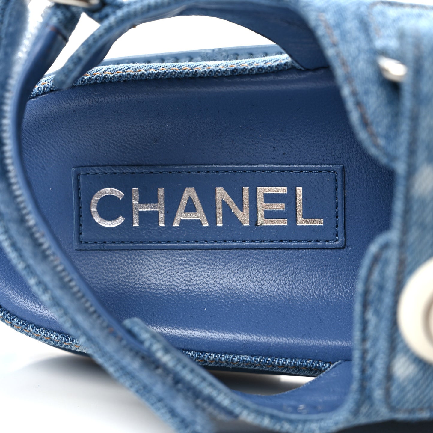 Denim CC Dad Sandals 36 Light Blue