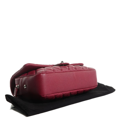 Chanel Caviar Quilted Jumbo Easy Flap Dark Red 4 of 8