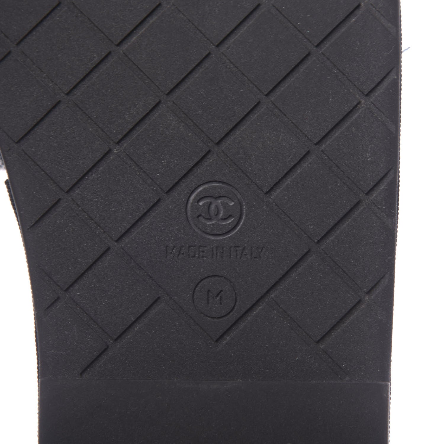 Chanel Tweed CC Flat Mules M Black 6 of 9