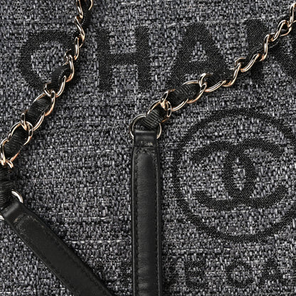 Chanel Lurex Boucle Small Deauville Tote Black 14 of 17