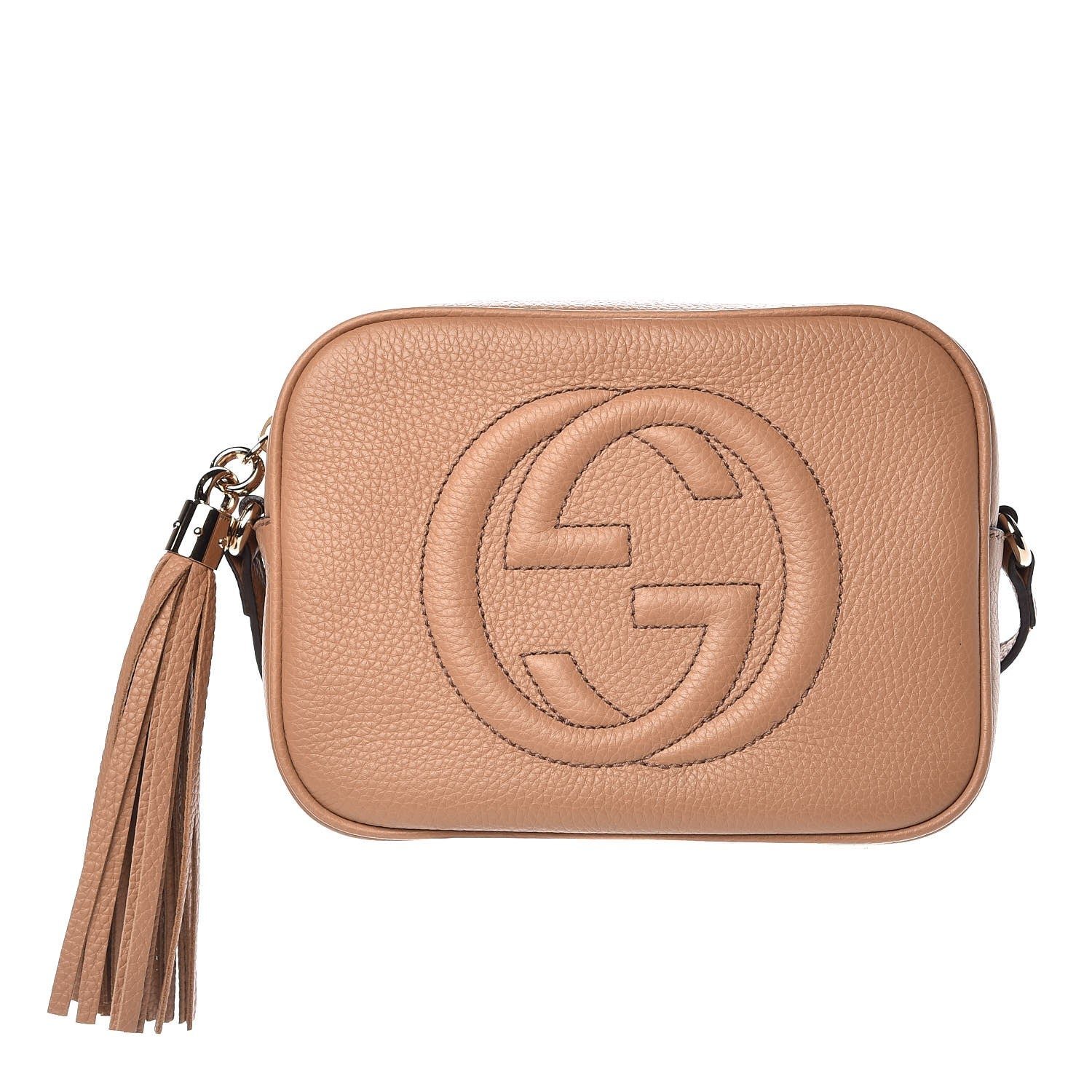 Gucci Pebbled Calfskin Small Soho Disco Bag Camelia 1 of 6