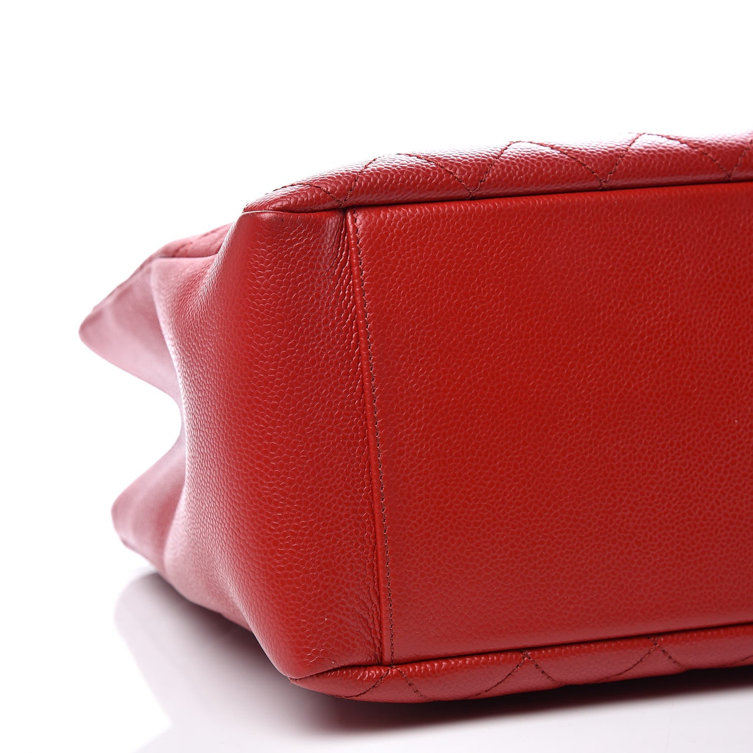 Chanel Caviar Quilted Grand Shopping Tote GST Red 5 of 13