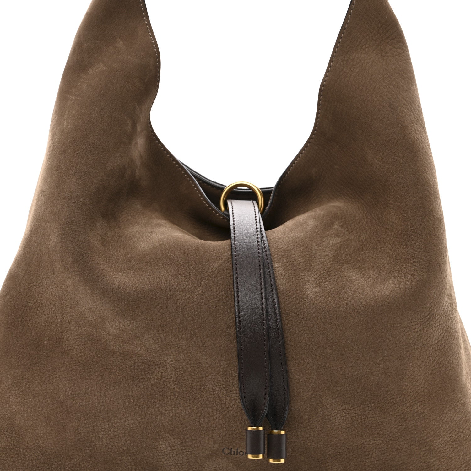 Chloe Suede Calfskin Marcie Hobo Bag Flannel Grey 9 of 14