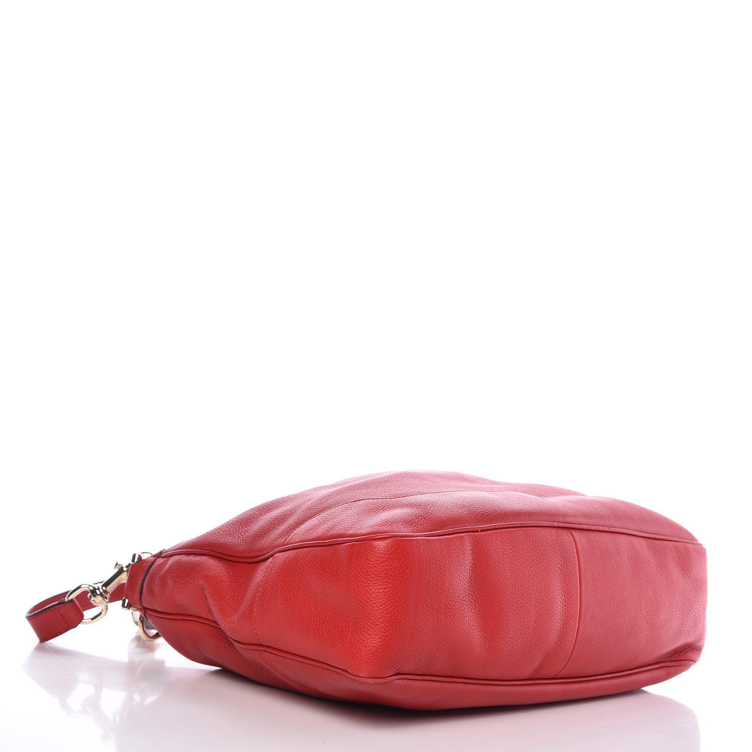 Gucci Pebbled Calfskin Medium Diana Bamboo Shoulder Bag Red 5 of 12