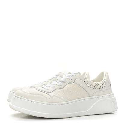 Gucci Calfskin GG Tennis Embossed Perforated Womens Platform 55mm Sneakers 42 Great White 3 of 10