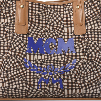MCM Visetos Medium Liz Reversible Shopper Tote Cognac 16 of 16