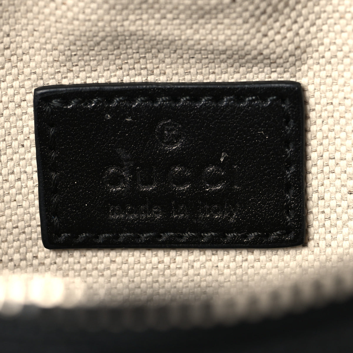Gucci Calfskin GG Tennis Embossed Belt Bag Black 5 of 10