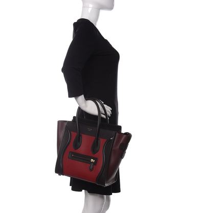 Celine Smooth Calfskin Micro Tri-Color Luggage Micro Red 2 of 10