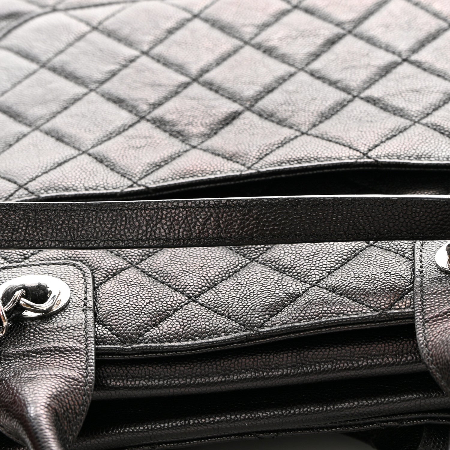 Chanel Caviar Quilted Large Urban Companion Top Handle Shopping Tote Black 15 of 18