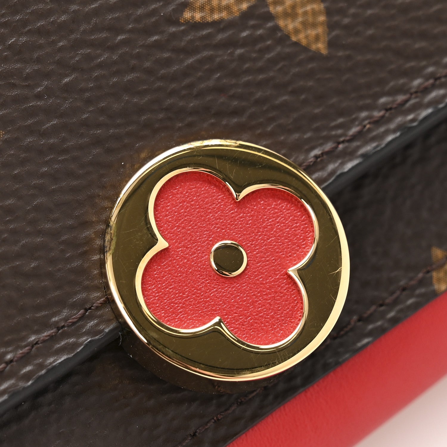 Louis Vuitton Monogram Flore Compact Wallet Coquelicot 9 of 10