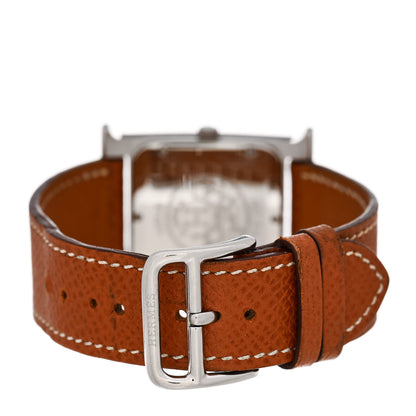 Hermes Stainless Steel Epsom 26mm Heure H Hour Quartz Watch Gold 3 of 7
