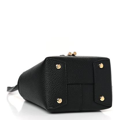 Salvatore Ferragamo Grained Calfskin Mini Gancino Bucket Bag Black 4 of 8
