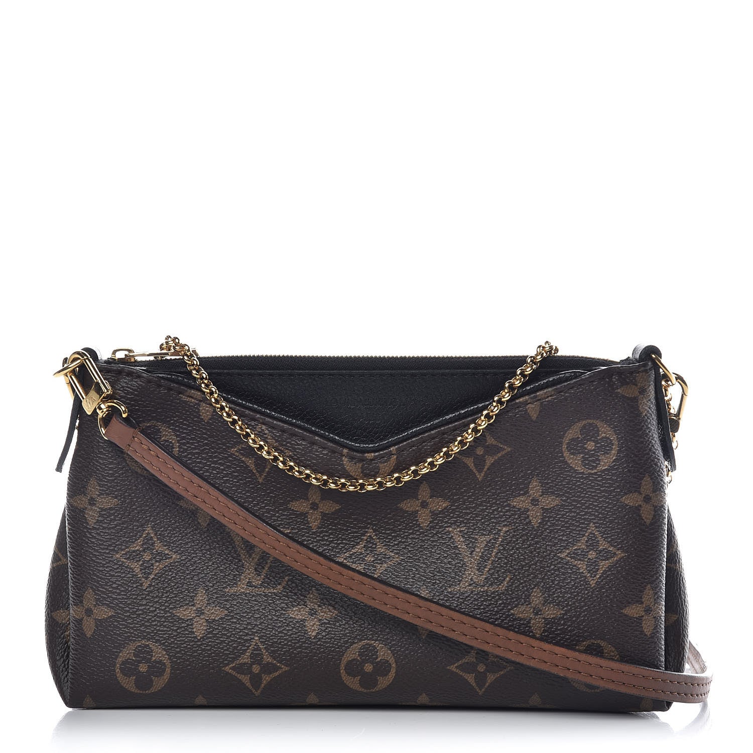 Louis Vuitton Monogram Pallas Clutch Black 1 of 11