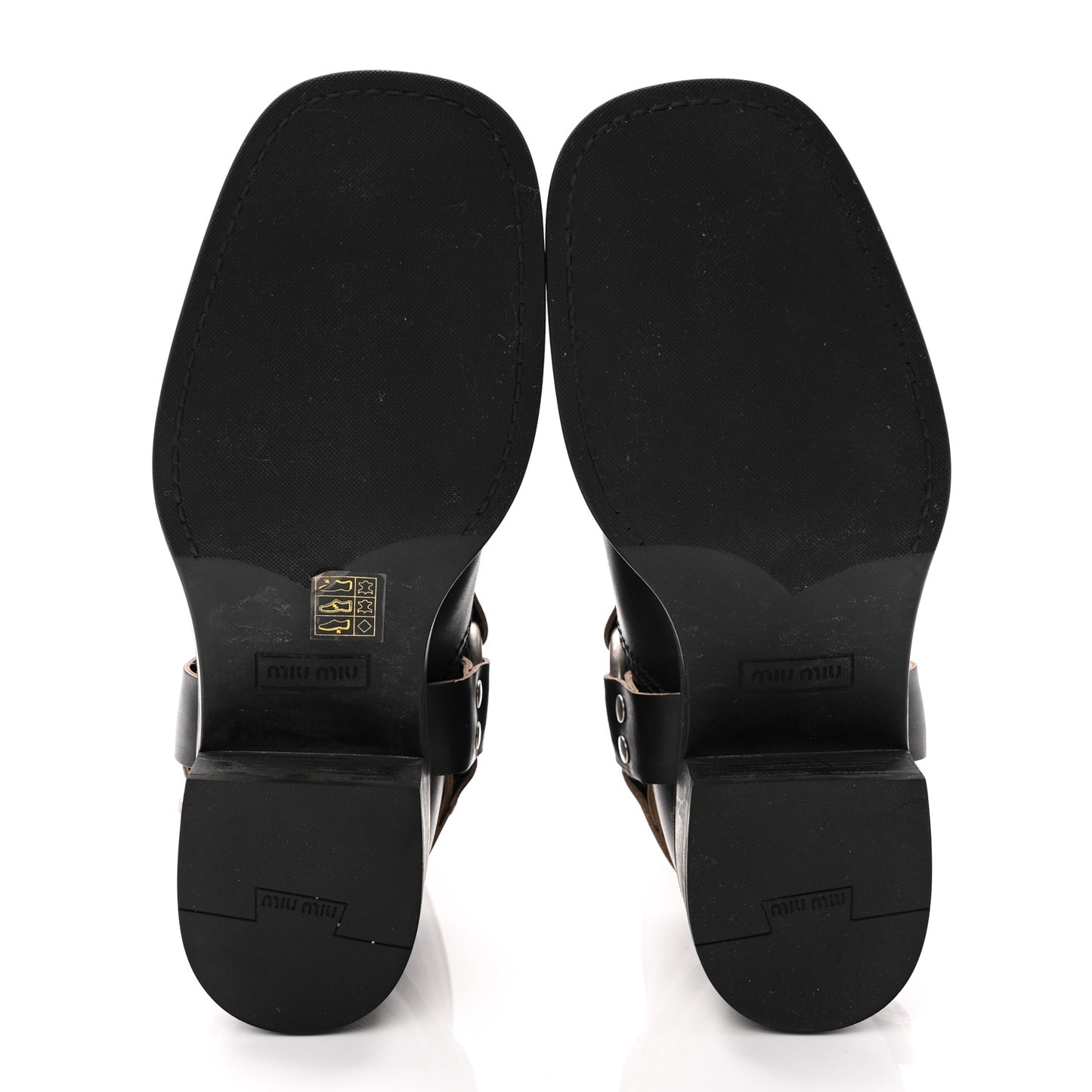 Calfskin Harness Enigneer Boots 40 Black