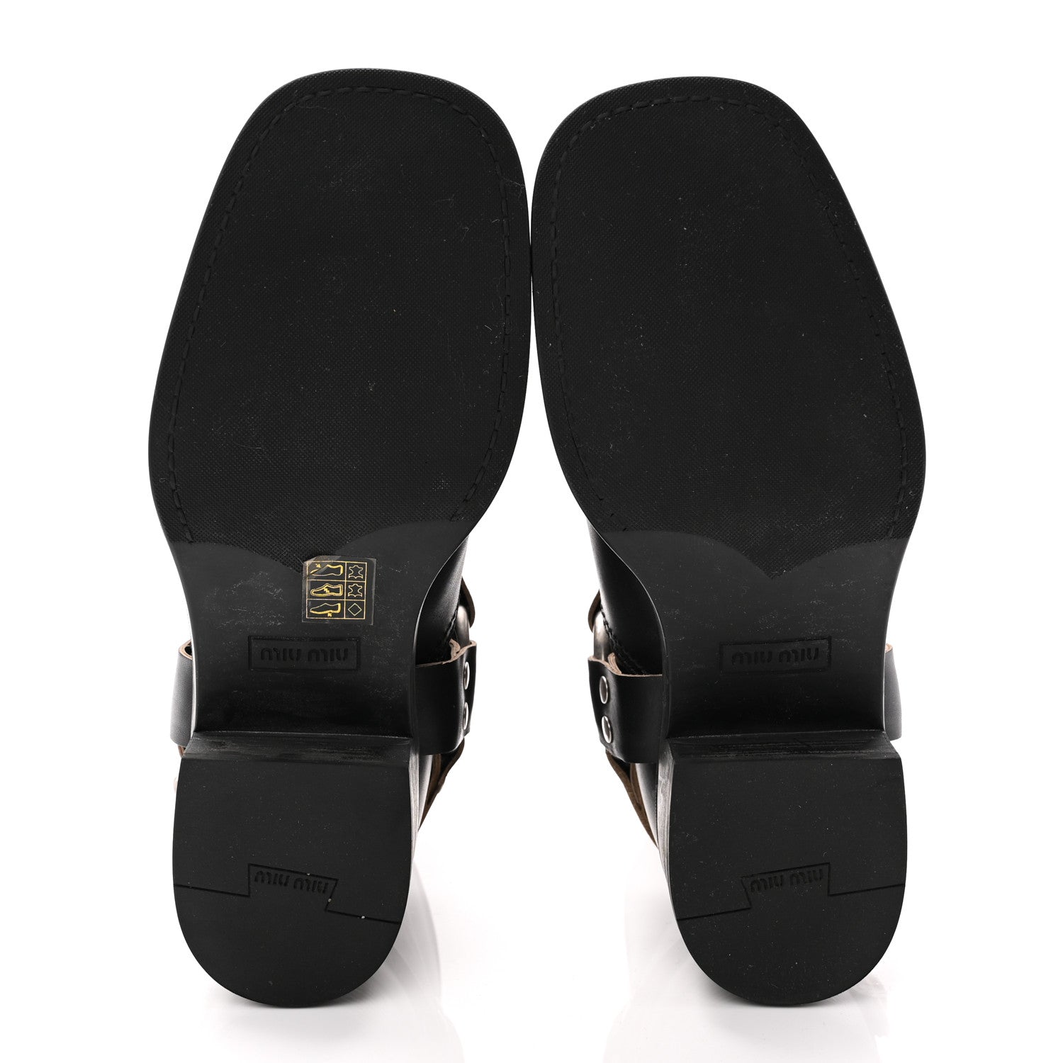 Miu Miu Calfskin Harness Enigneer Boots 40 Black 6 of 10