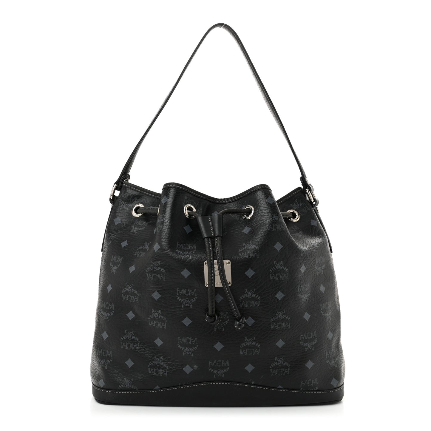 Visetos Drawstring Bucket Bag Black