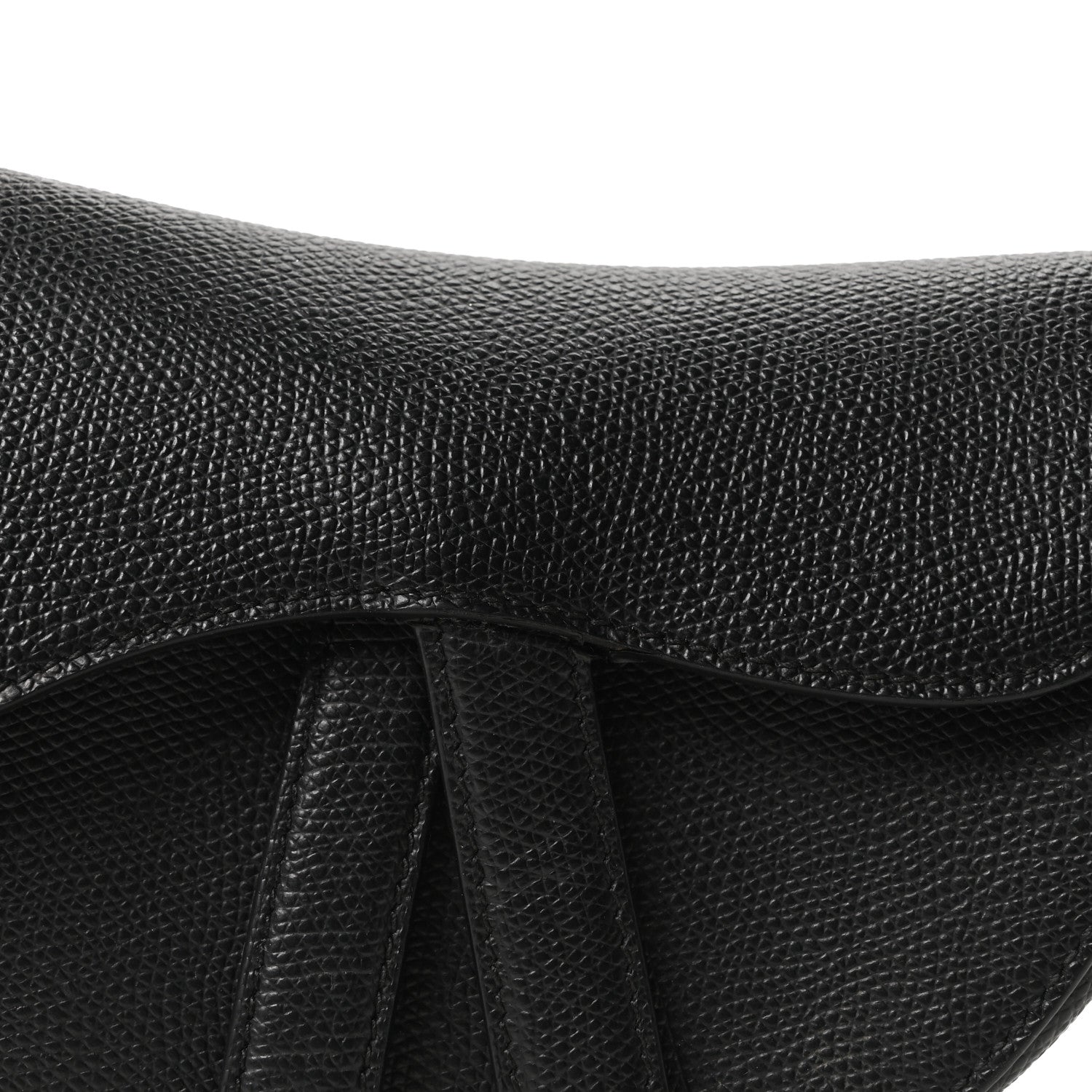 Christian Dior Grained Calfskin Mini Saddle Bag Black 8 of 10