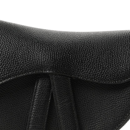 Christian Dior Grained Calfskin Mini Saddle Bag Black 8 of 10
