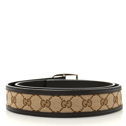 Gucci Monogram Dollar Calfskin 40mm Belt 105 42 Beige Ebony Testa Di Moro 2 of 5