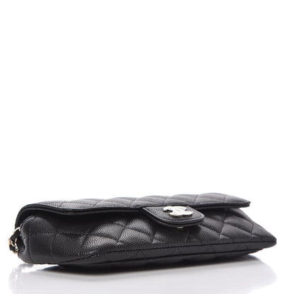 Chanel Caviar Quilted Glasses Case With Chain Black 4 of 12