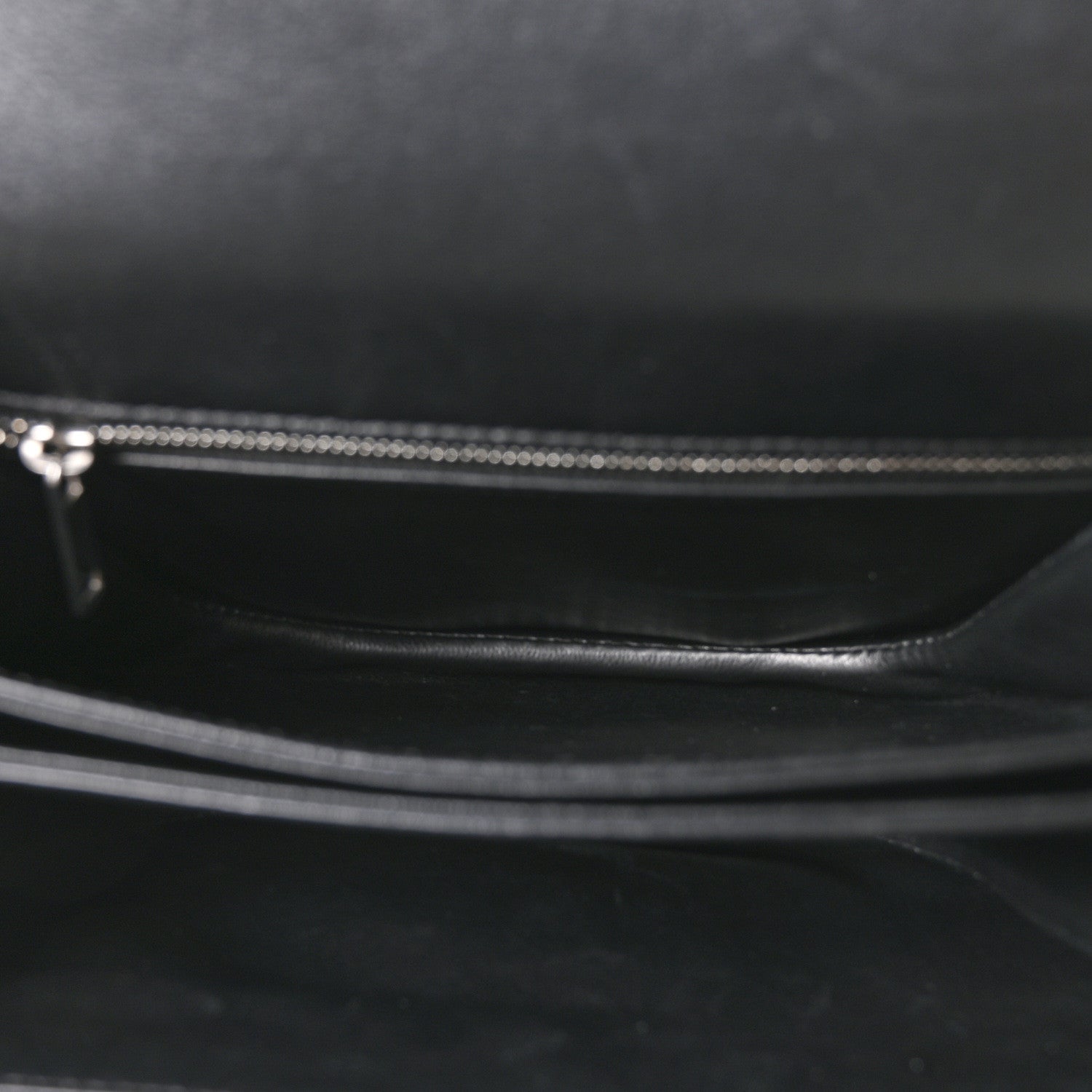 Celine Calfskin Crocodile Embossed Medium Triomphe Besace Black 5 of 11