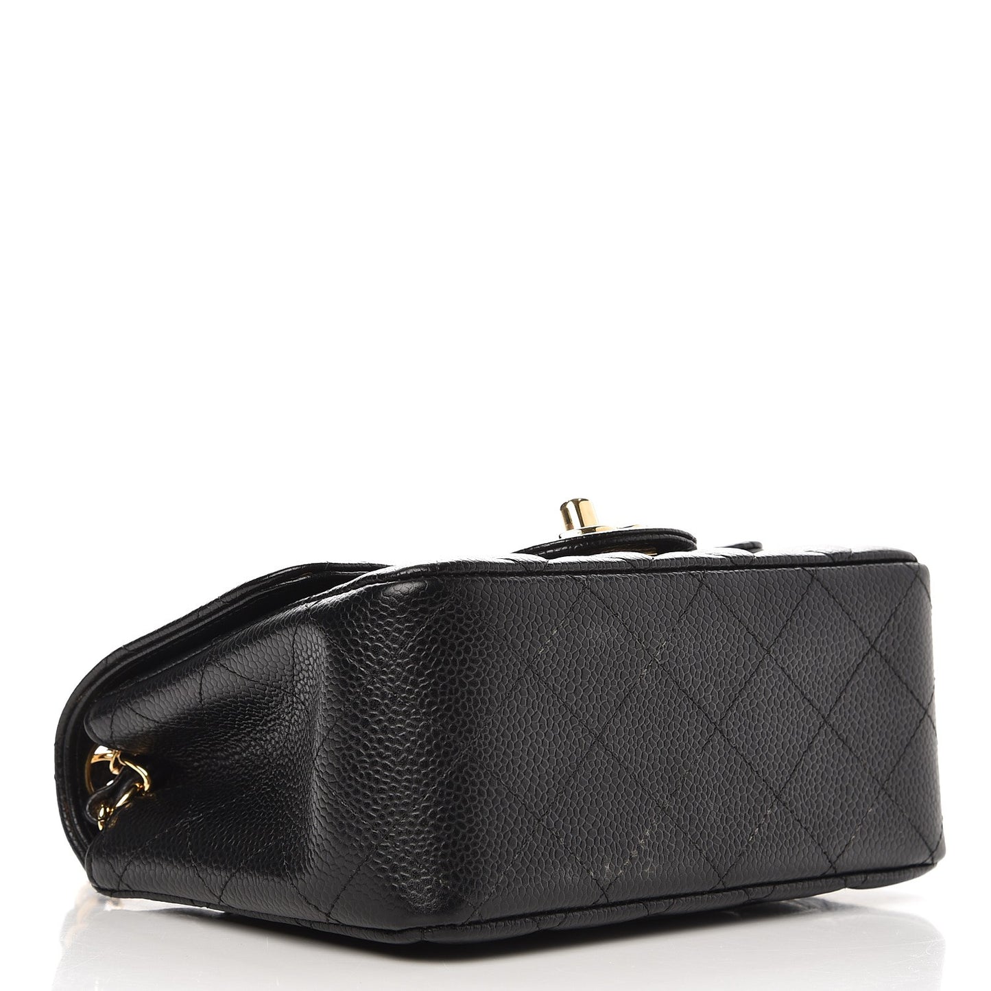 Caviar Quilted Mini Square Flap Black